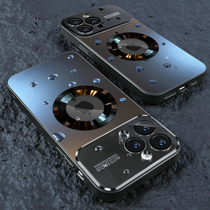 📱 Luxus Glas Kamera Hülle mit MagSafe – Für iPhone