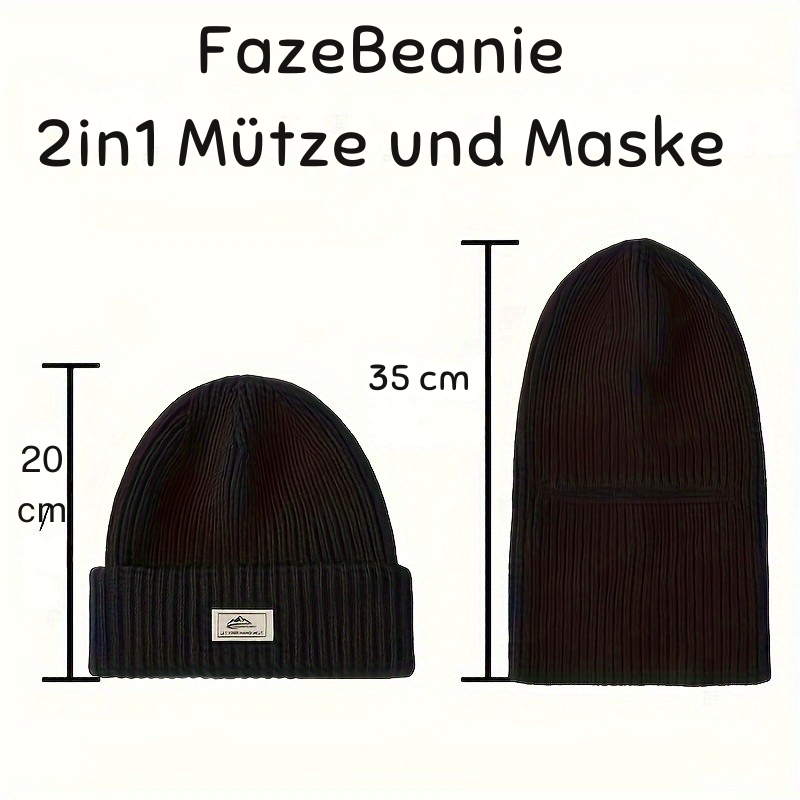 FazeBeanie - 2-in-1 wandelbare Mütze