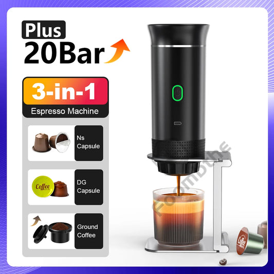 Tragbare 3-in-1-Espressomaschine 20 Bar Plus