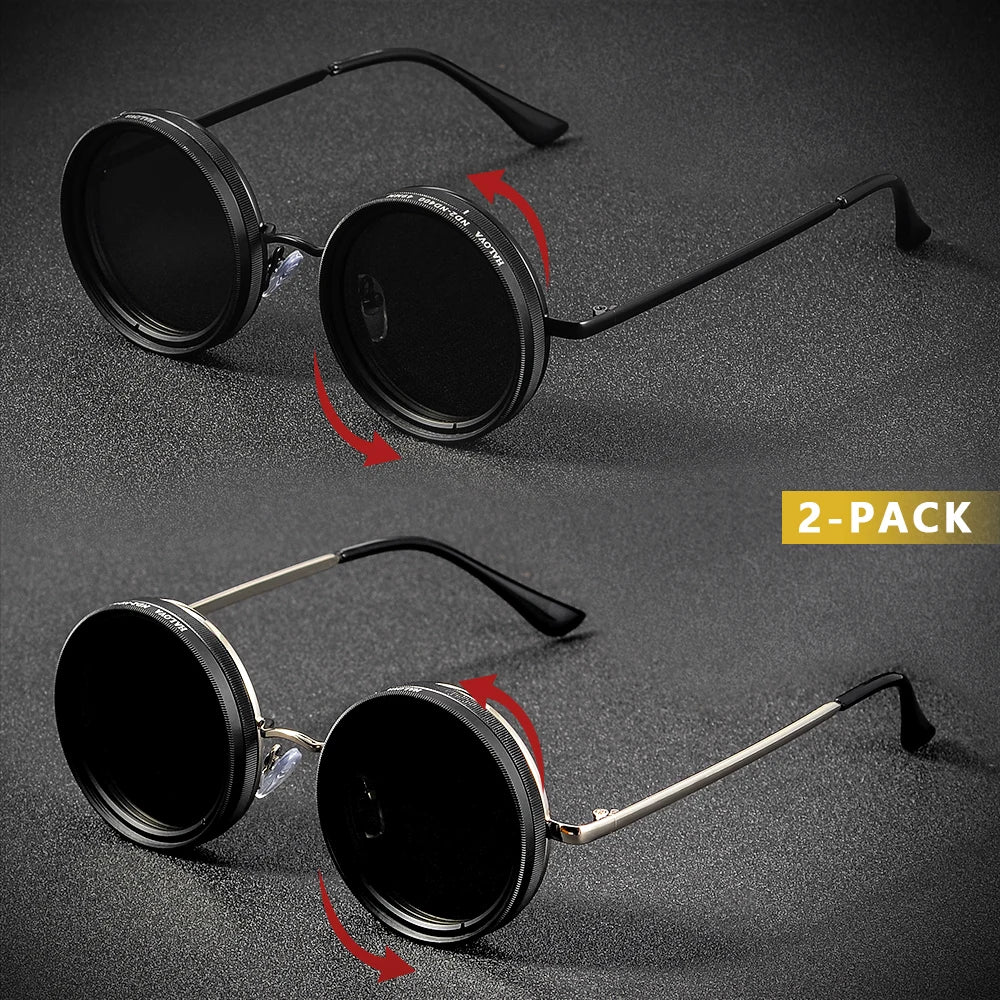 🕶️2Stück CRIXALIS ND9 – Polarisierte, verstellbare Dimm-Herren-Sonnenbrille