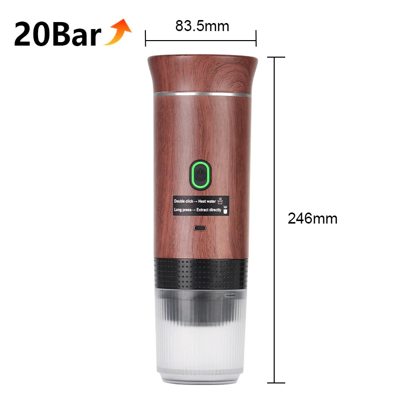 Tragbare 3-in-1-Espressomaschine 20 Bar Plus